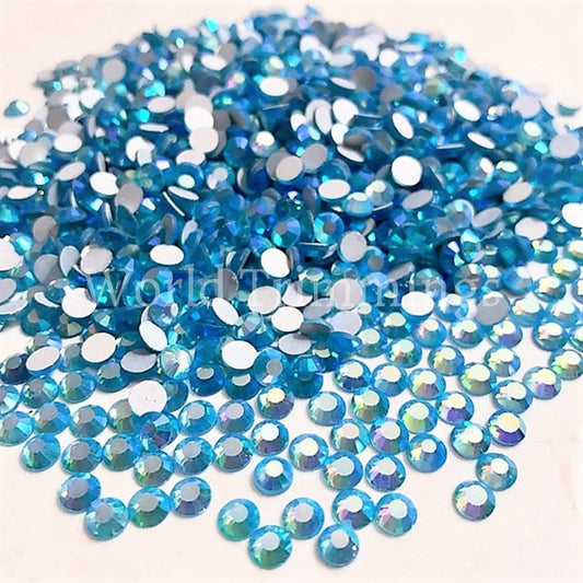 Rhinestones 1440Pcs (Ss20) High Quality Aquamarine Ab Flat Back Crystal Wholesale Loose Flatback