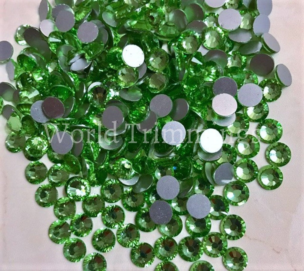 Rhinestones 288Pcs (Ss30) High Quality Peridot Flat Back Wholesale Loose Flatback Crystals Similiar