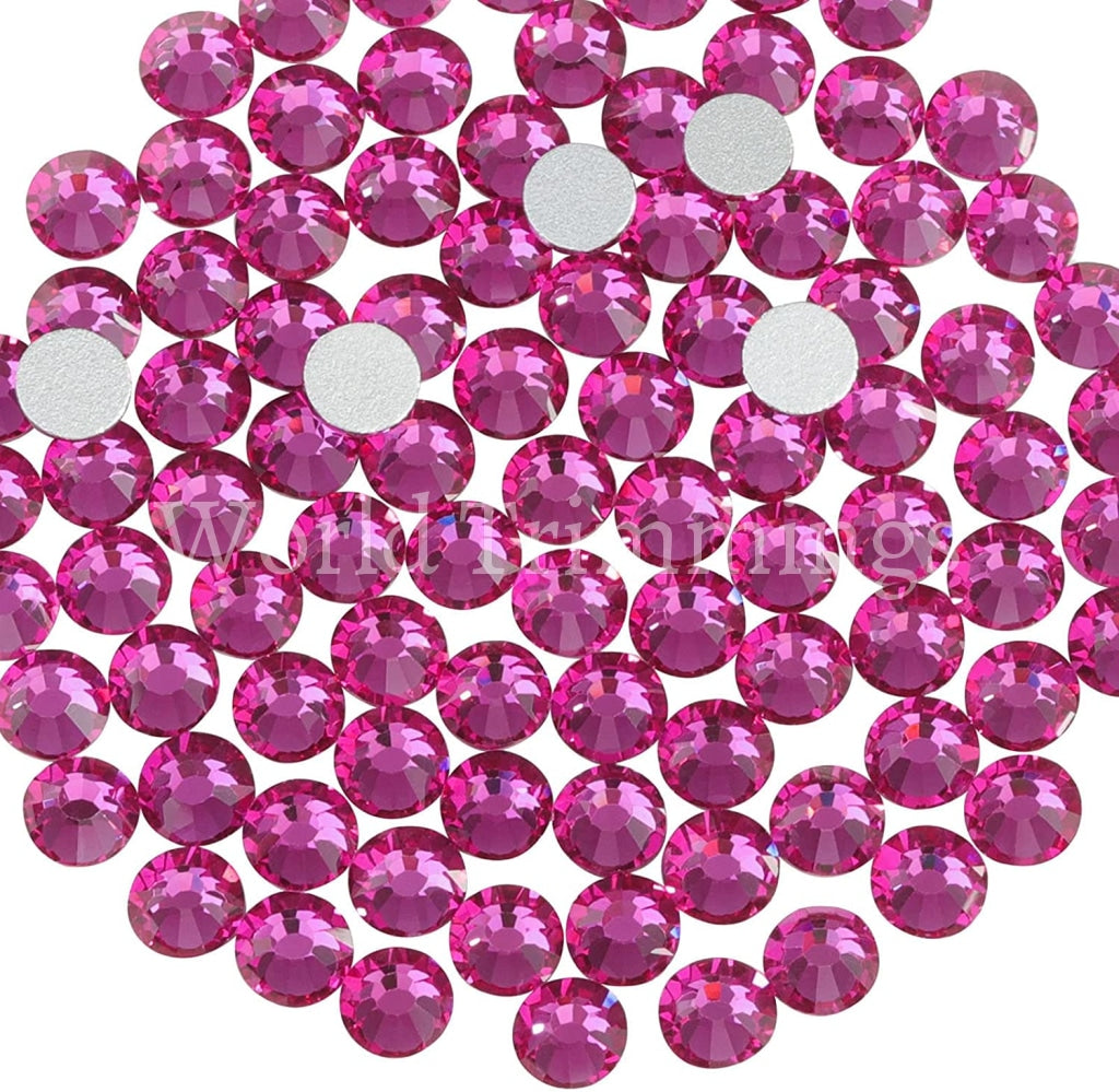 Rhinestones 288Pcs (Ss34) High Quality Flat Back Fuchsia Wholesale Loose Flatback Crystals Similiar