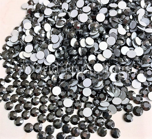 Rhinestones High Quality Jet Hematite Flat Back Crystal Wholesale Loose Flatback Crystals Similiar