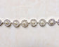 Round Rhinestone Trimming With Pearl On The Center Chain Bridal Wedding Sash Hair Decoration 5/8