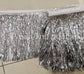 Metallic Fringe 7 Inch (Red/silver/gold/black/royal Blue/green) Price Per Yard Silver Traditional