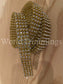 Silver Crystal Mesh With Gold Setting 4 Rows (3Mm Ab) Ribbon Iron-On Diamante Reel Baby & Toddler