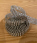 Silver Crystal Mesh With Setting 4 Rows (3Mm Ab) Ribbon Iron-On Diamante Reel Baby & Toddler