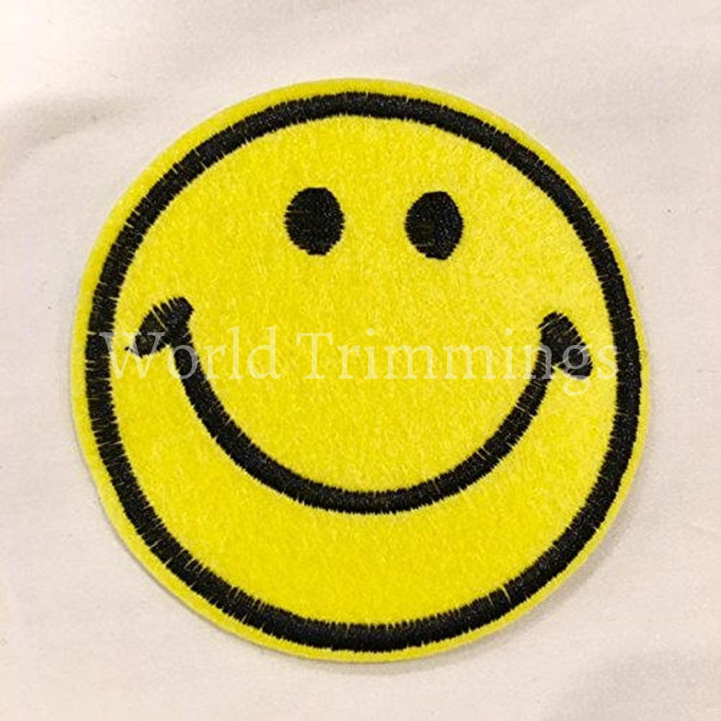 Smiley Face Patch Applique Sew On Or Glue On Price Per 3 Pcs Costume Accessories