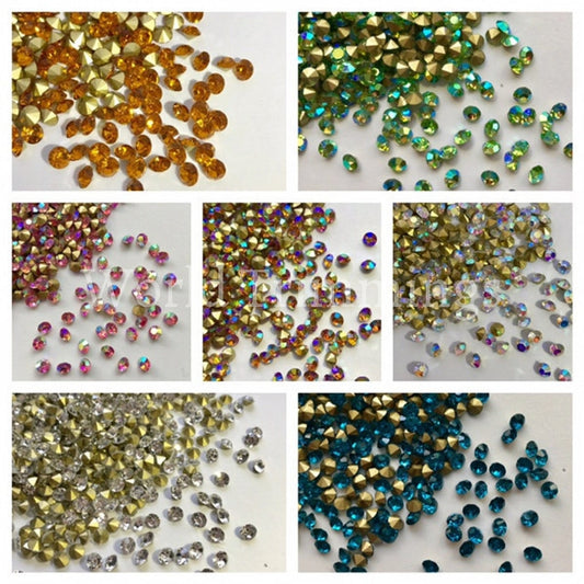 Ss12 Loose Pointy Rhinestone Packs/ Swarovski Shine Rhinestones Glue On Crystal Ss12/1440Pcs