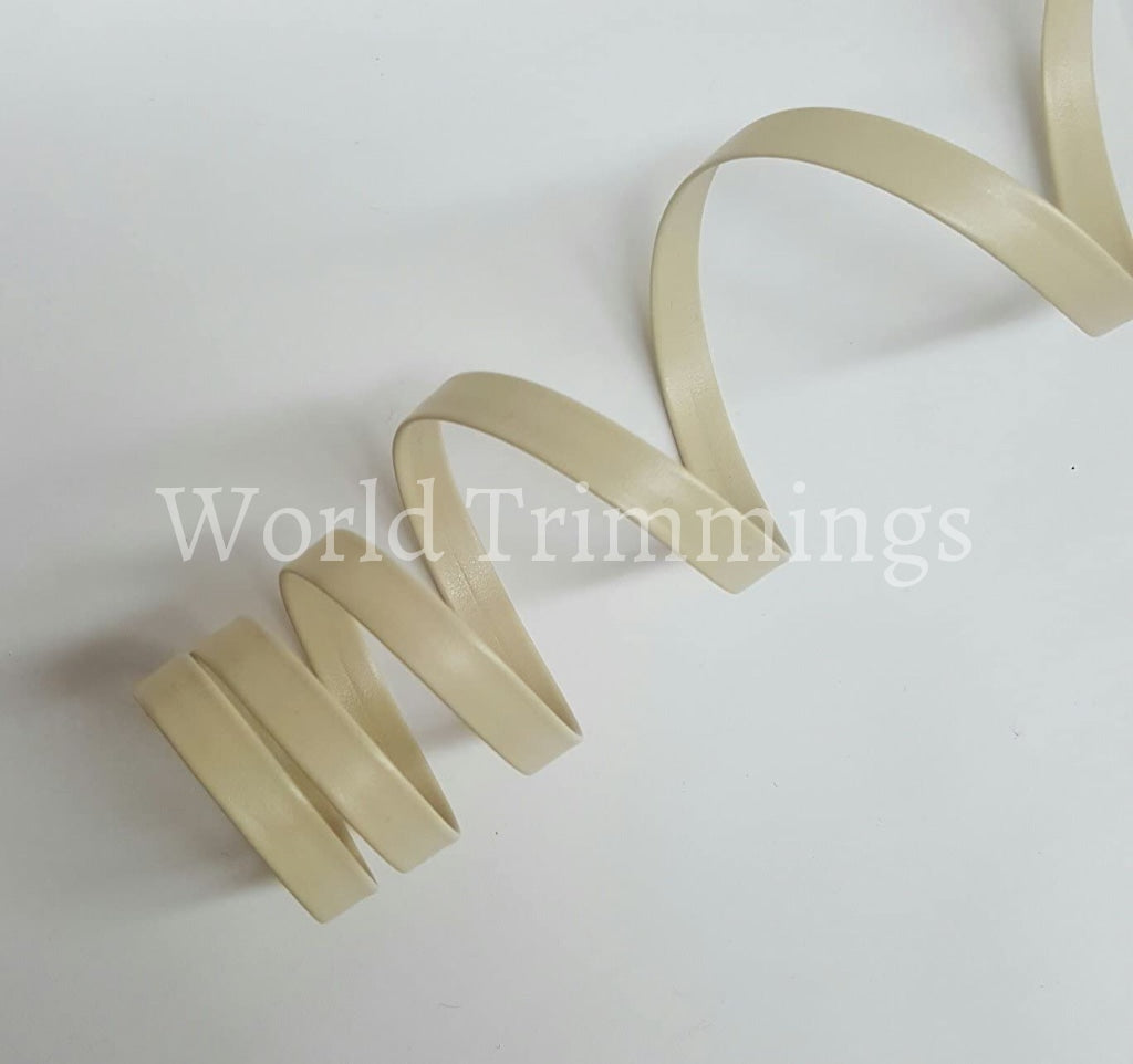 Synthetic Leather Bias Tape 5Mm Price Per 10 Yards Cream Costume Accessories