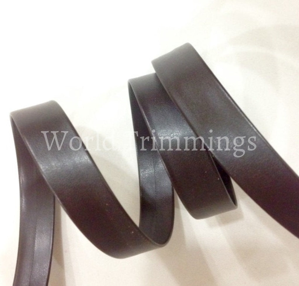 Synthetic Leather Bias Tape 5Mm Price Per 10 Yards Dark Brown Costume Accessories