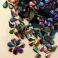 Tear Drop(Jet Black Ab) Shape Acrylic Flatback Gem Stone Rhinestones Scrapbooking Nail / Price Per