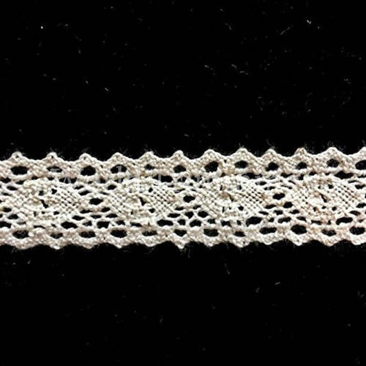 Vintage Crochet Cotton Lace Trimming / 3/4 Inches Wide. Available In Two Color White Or Natural